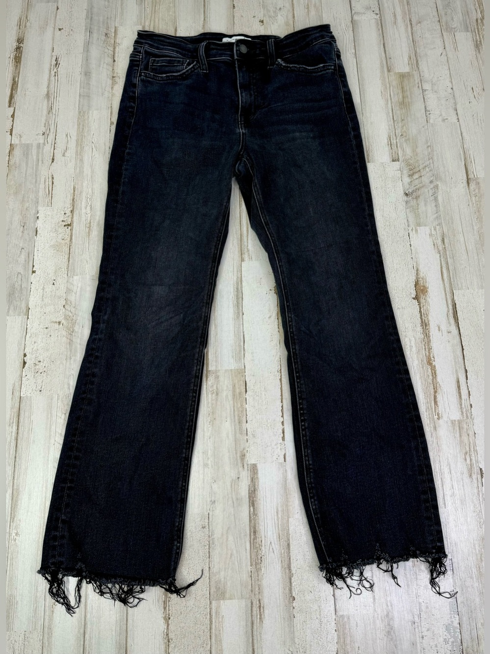 Flying Monkey Jeans Womens 29 (30x27) Black Mid Rise Straight Leg